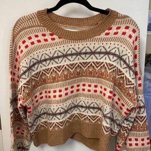 american eagle fair isle sweater